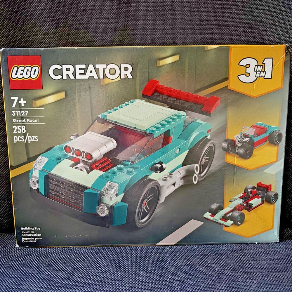Lego Creator NEW in Box 3 in 1 Street Racer Set # 31127 Age 7+